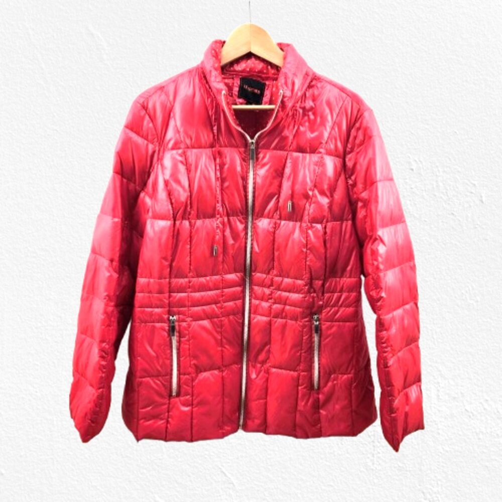Le Grenier XL Hot Pink Jacket, Lightweight with Hidden Hood, Inside Pocket